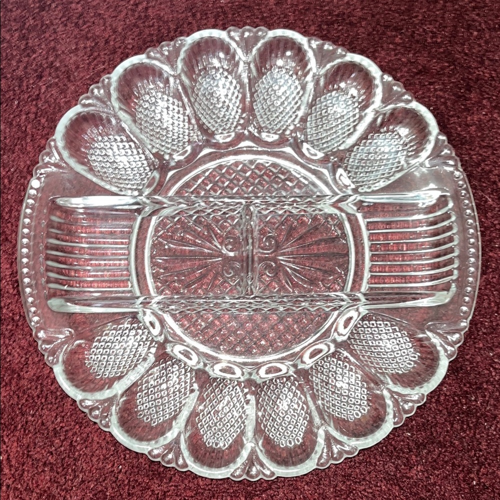 Elegant Clear Glass Serving Platter
